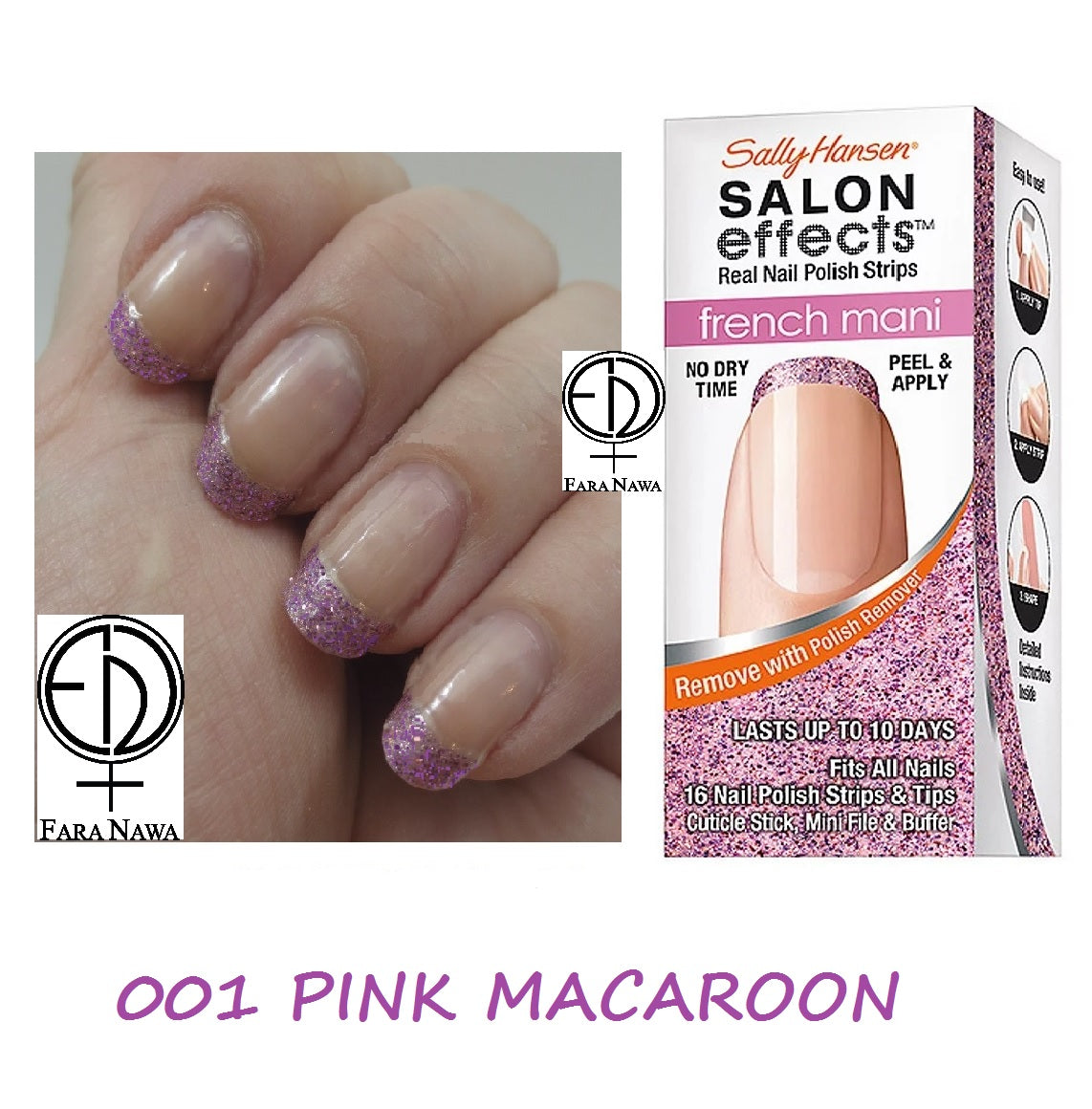 Sally Hansen Salon Effects Real Nail Polish Strips, FRENCH MANI & REVERSE FRENCH