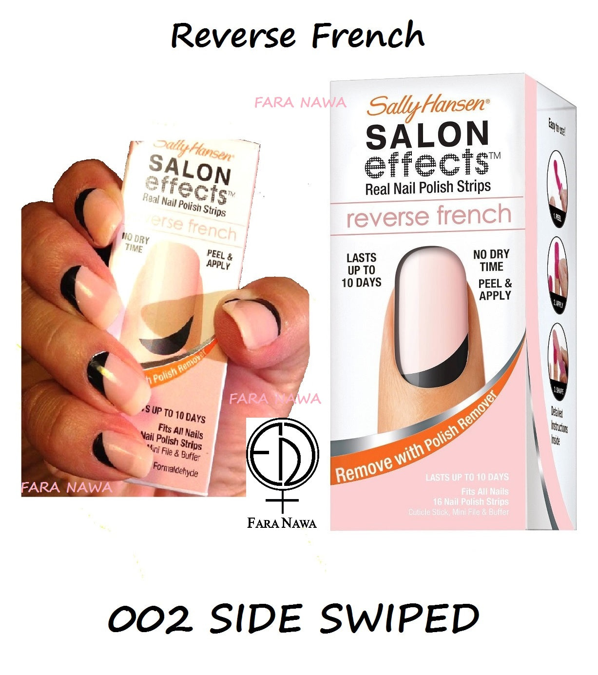 Sally Hansen Salon Effects Real Nail Polish Strips, FRENCH MANI & REVERSE FRENCH