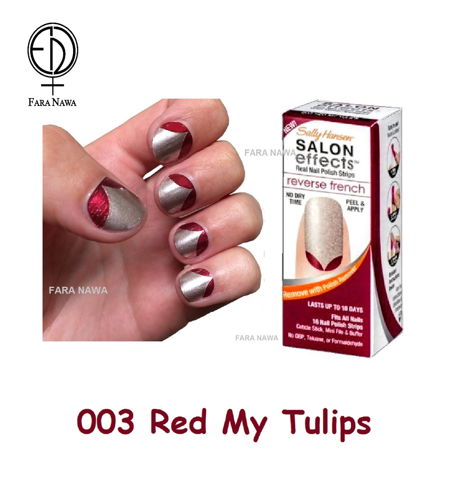 Sally Hansen Salon Effects Real Nail Polish Strips, FRENCH MANI & REVERSE FRENCH