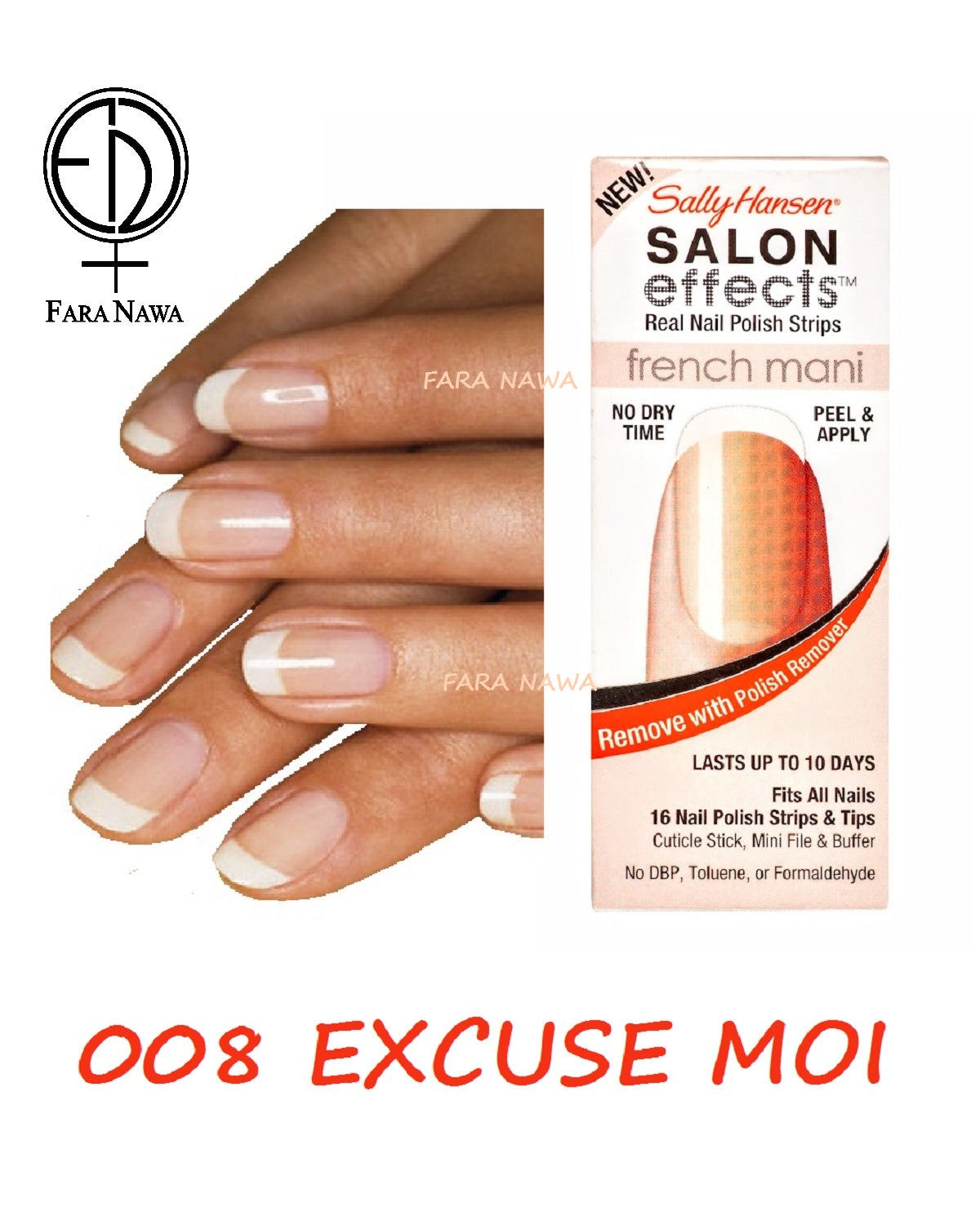 Sally Hansen Salon Effects Real Nail Polish Strips, FRENCH MANI & REVERSE FRENCH