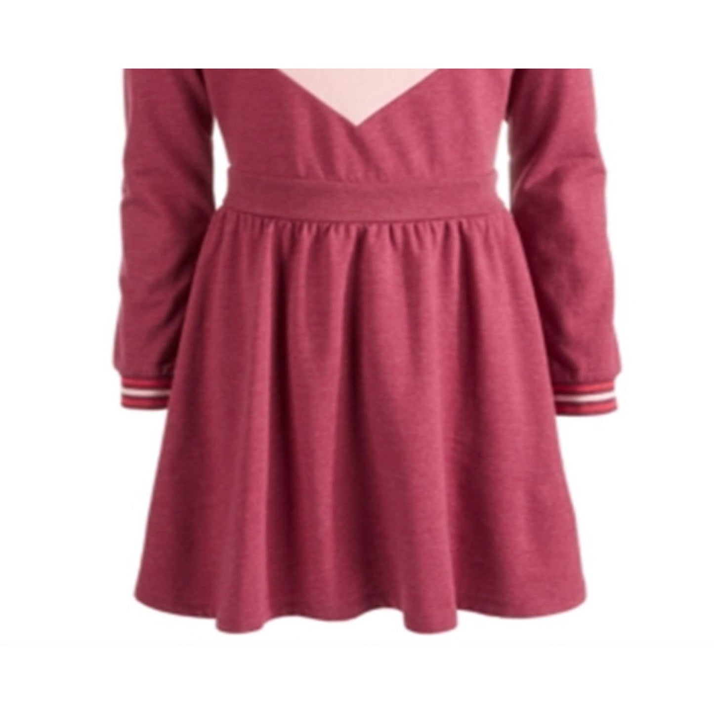 Epic Threads Big Girl's Chevron Sweatshirt Dress, Red Size Large