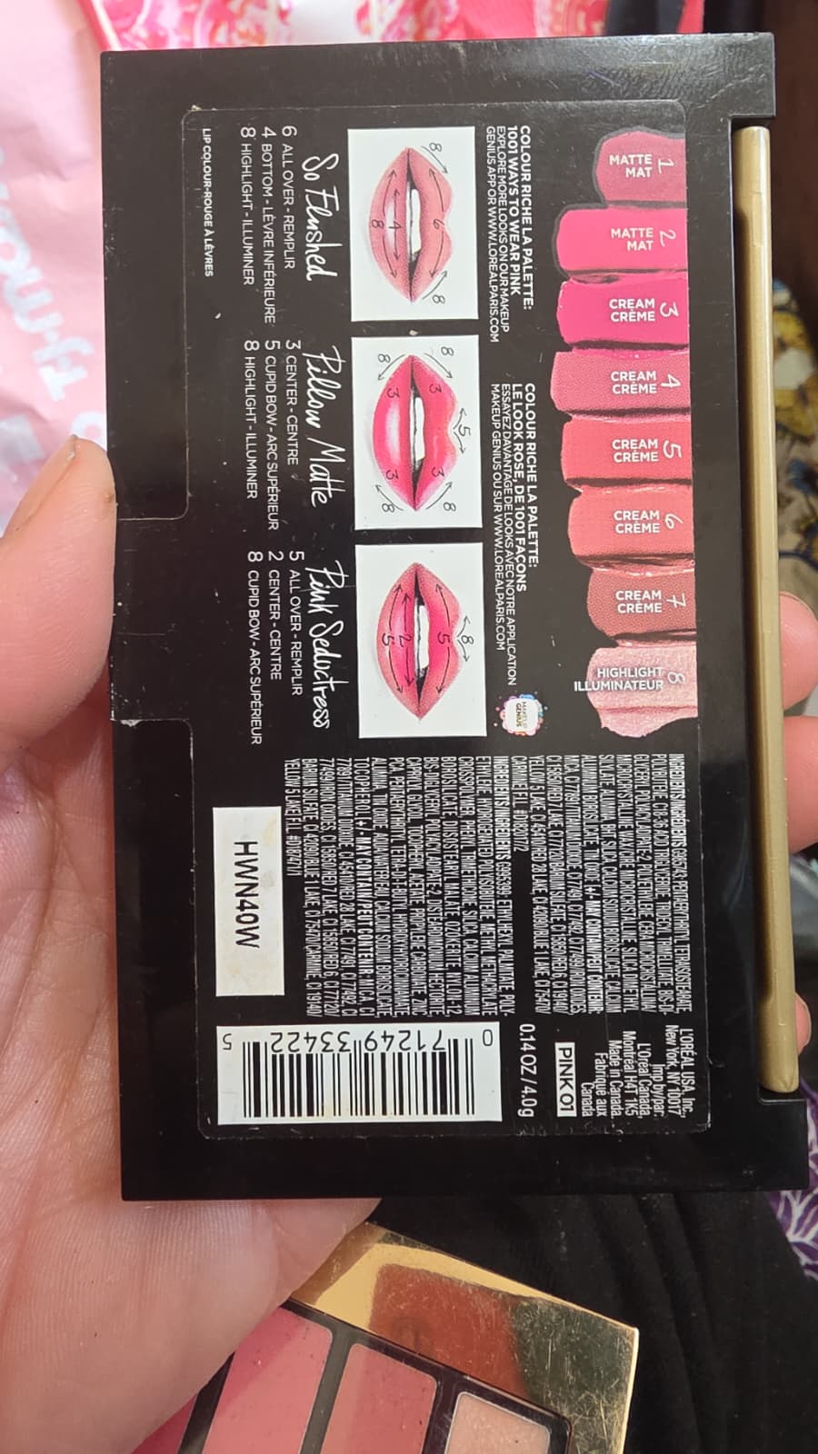 L'Oréal Paris Colour Riche La Palette Lip, Pink 01