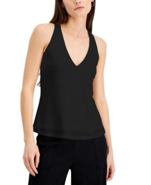 INC International Concepts Women's V-Neck Halter Top, Size L