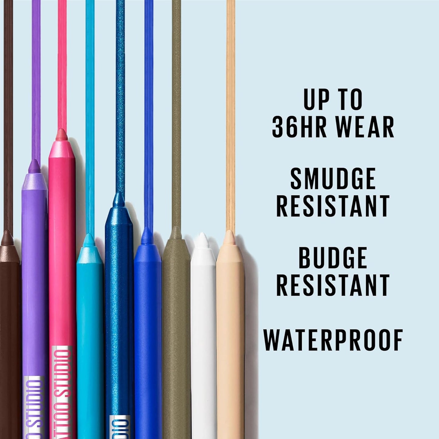 MAYBELLINE Tattoo Studio Long-Lasting Sharpenable Waterproof Eyeliner Pencil,