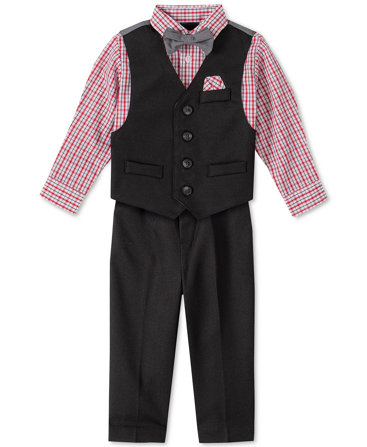 Nautica Baby Boys 4-Pc. Bowtie, Plaid Shirt, Vest & Pants Set, Size 6