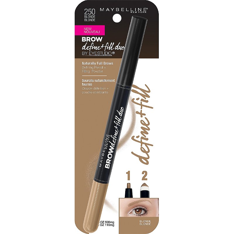Maybelline New York Brow Define Plus Fill Duo Pencils,