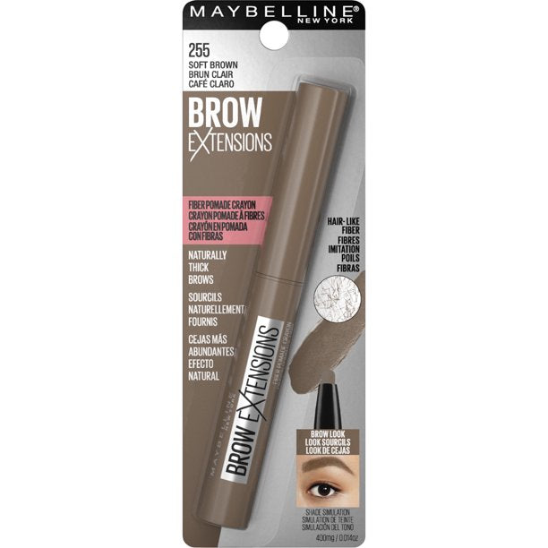 Maybelline Brow Extensions Fiber Pomade Crayon Eyebrow Makeup,
