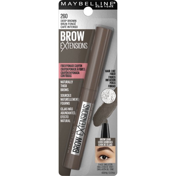 Maybelline Brow Extensions Fiber Pomade Crayon Eyebrow Makeup,