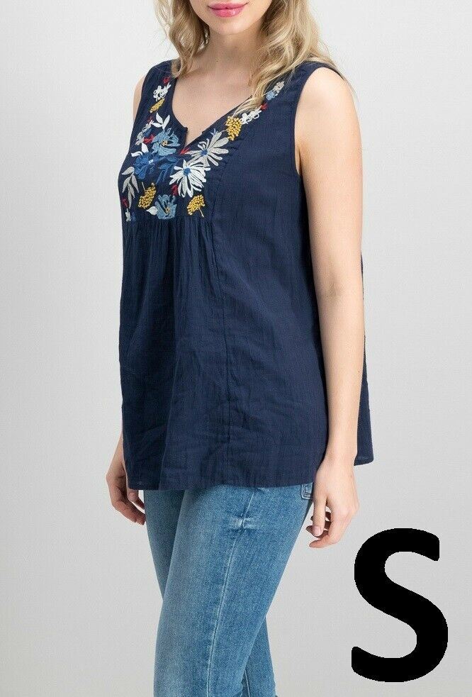 Style & Co Women's Embroidered Front Yoke Sleeveless Tops,