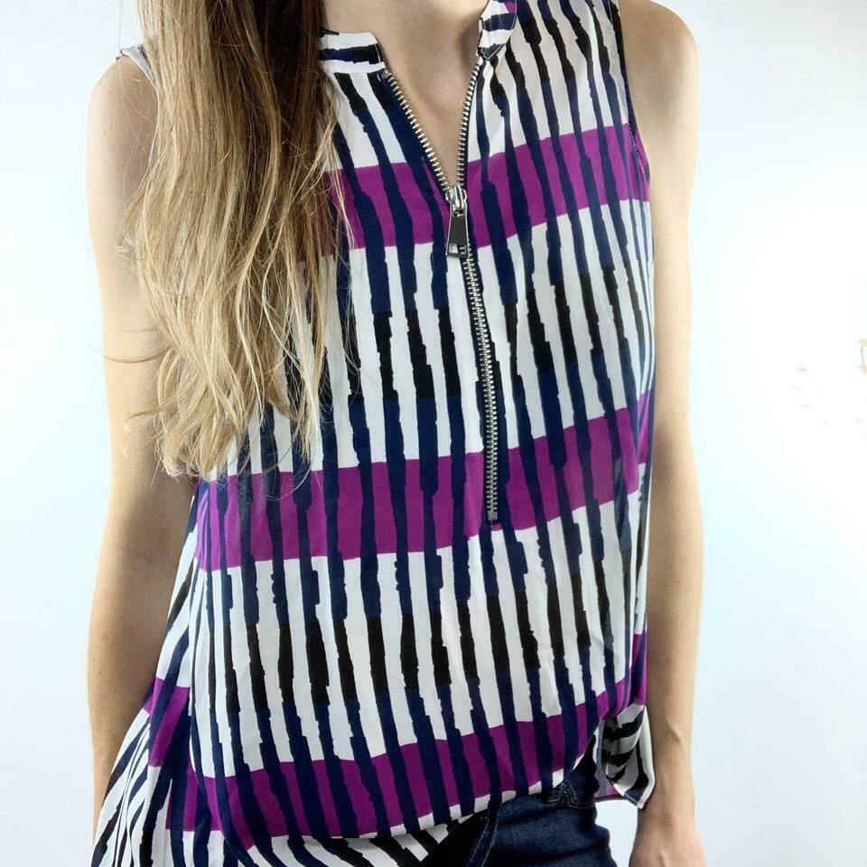 Alfani Petite Front-Zip Sleeveless Top, Size PP