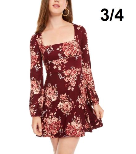 B Darlin Juniors' Long-Sleeve Emma Dress, Size 13/14