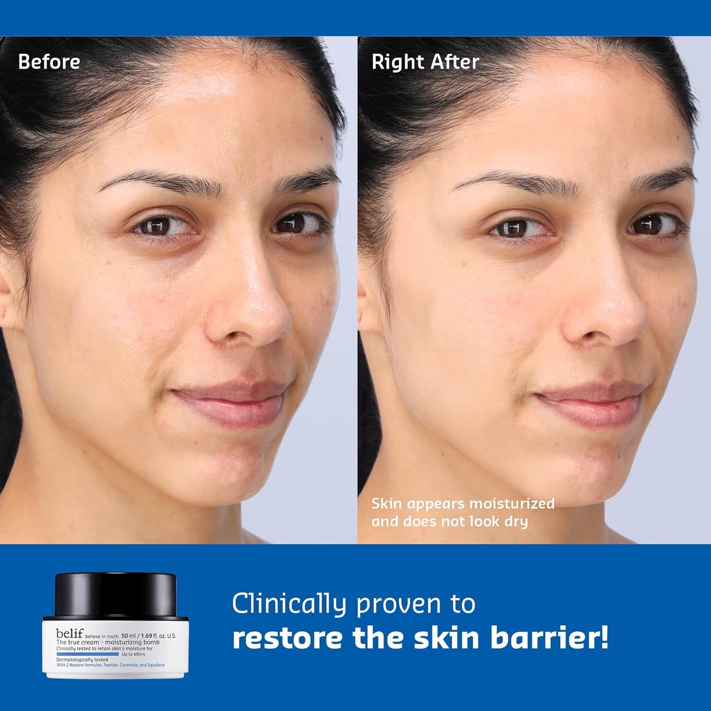 belif The True Cream Moisturizing Bomb 50ml, 48hrs of Moisture & Hydration,