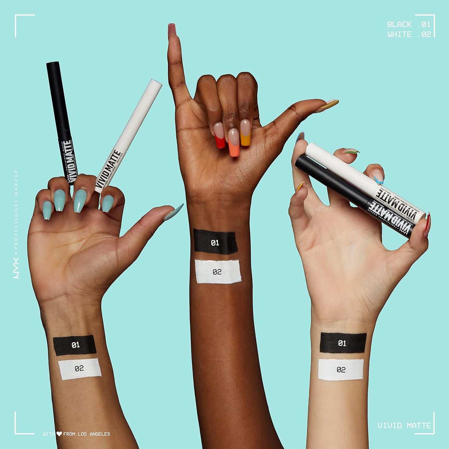 NYX Professional Makeup Vivid Matte Liquid Liner, VMLL02 White