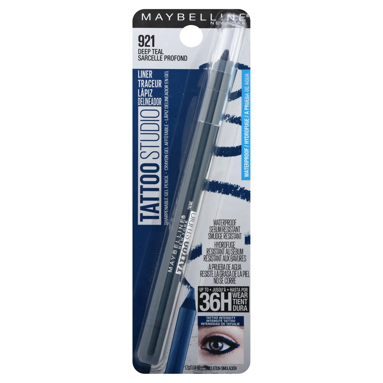 Maybelline Tattoo Studio Waterproof Long Wearing Eyeliner Pencil,
