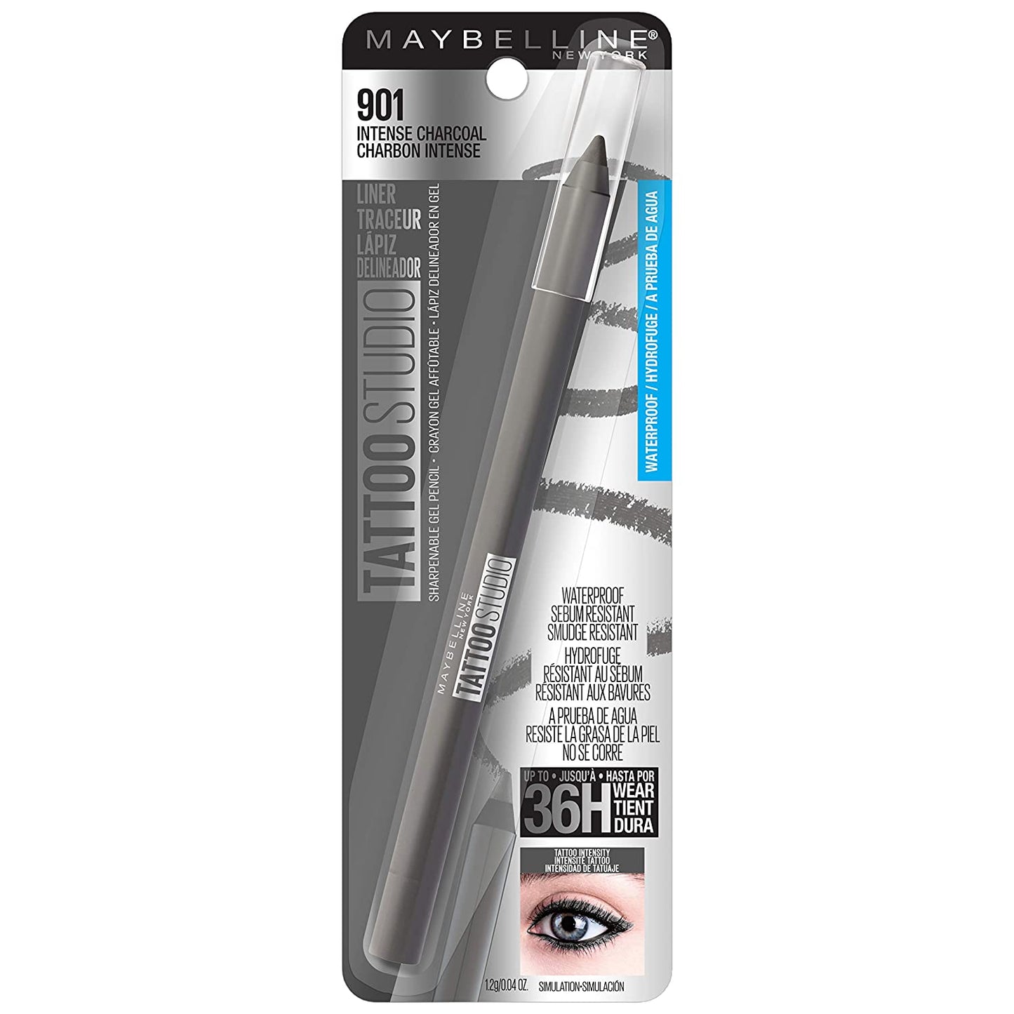 Maybelline Tattoo Studio Waterproof Long Wearing Eyeliner Pencil,