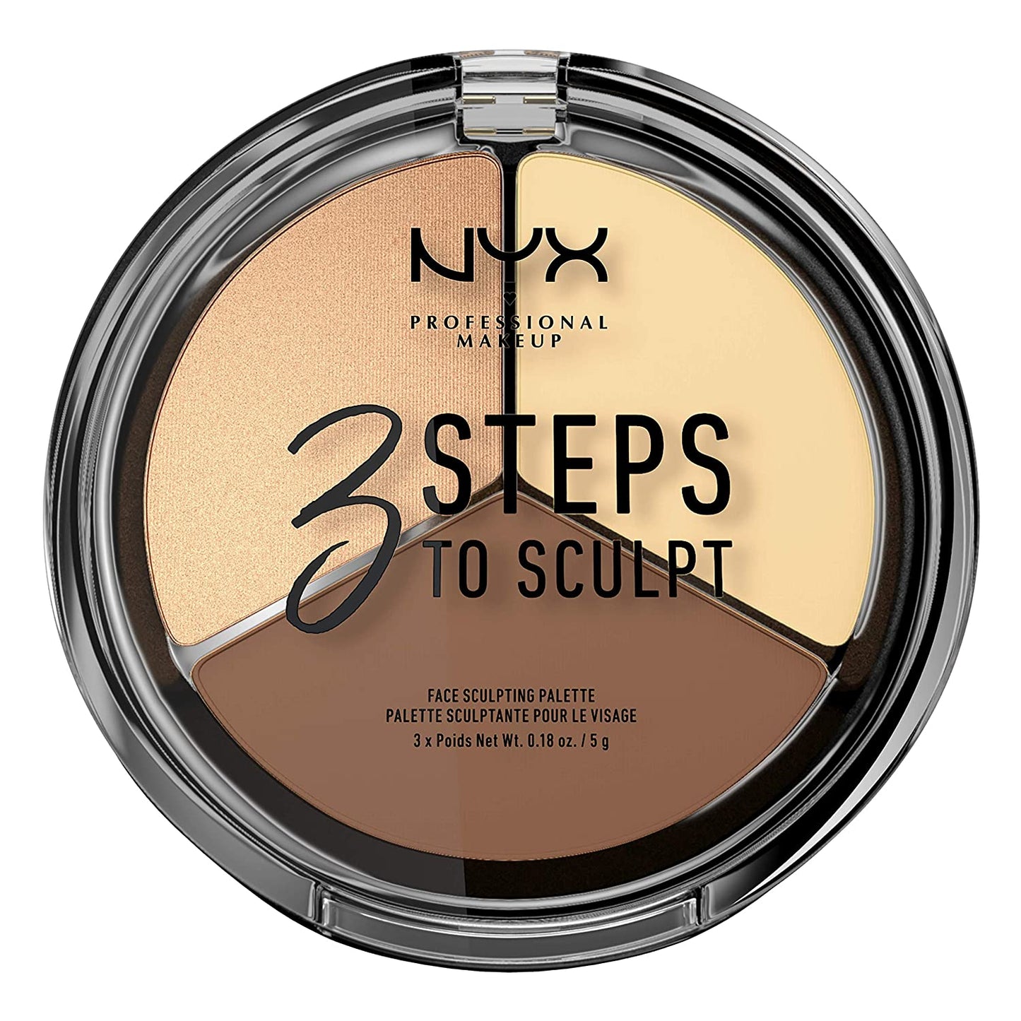 NYX Professional 3 Steps to Sculpt Face Sculpting Palette, 3 Shade's