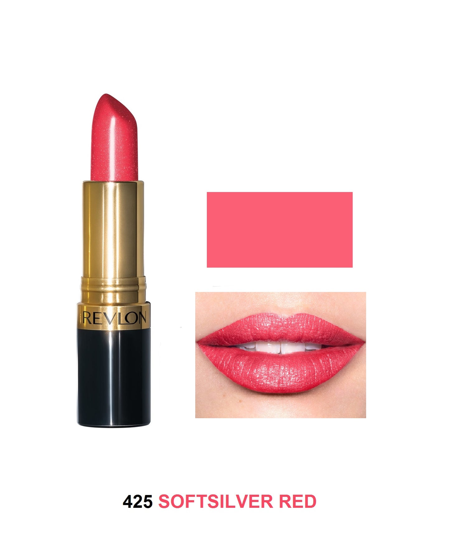 Revlon Super Lustrous Lipstick, 405 Silver City Pink - 525 Wine With Everything,