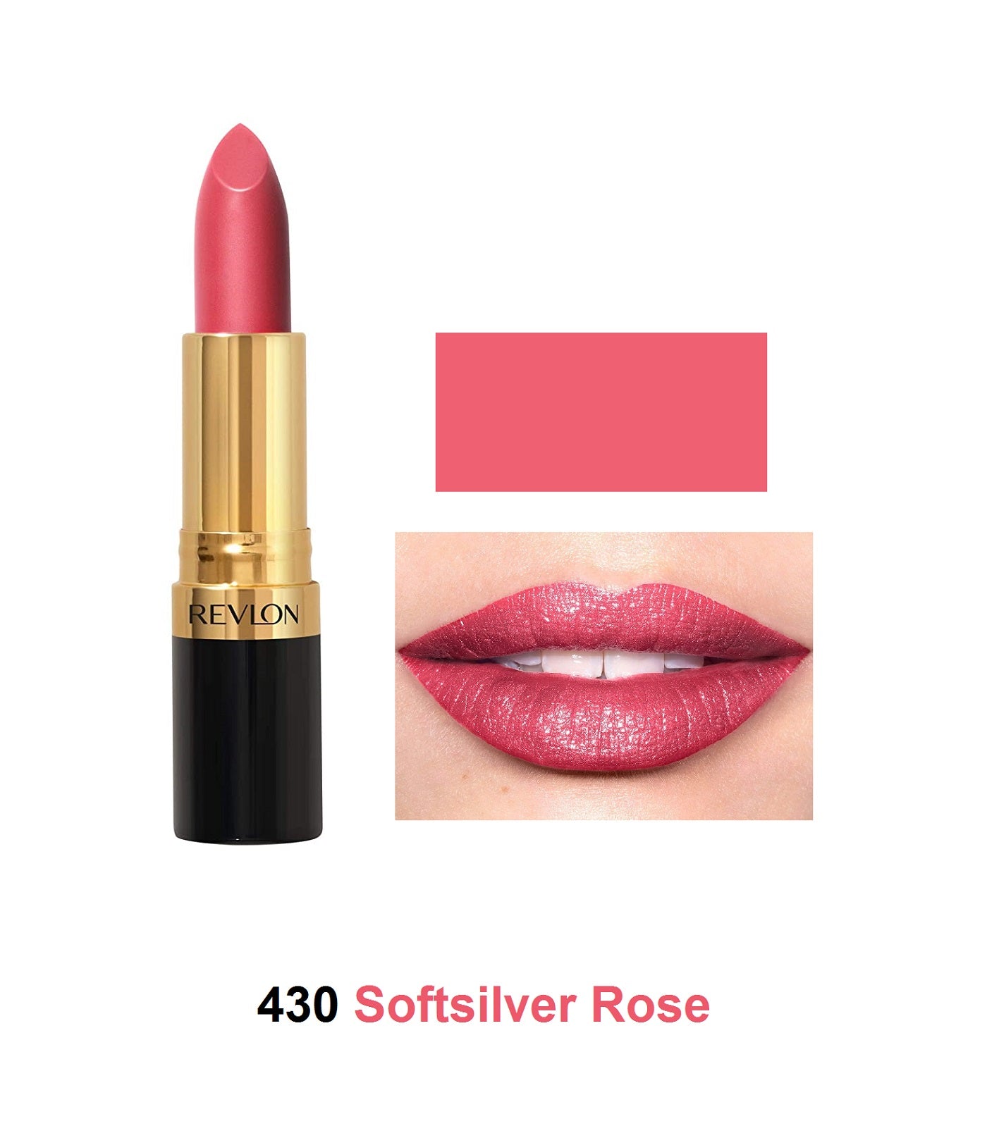 Revlon Super Lustrous Lipstick, 405 Silver City Pink - 525 Wine With Everything,