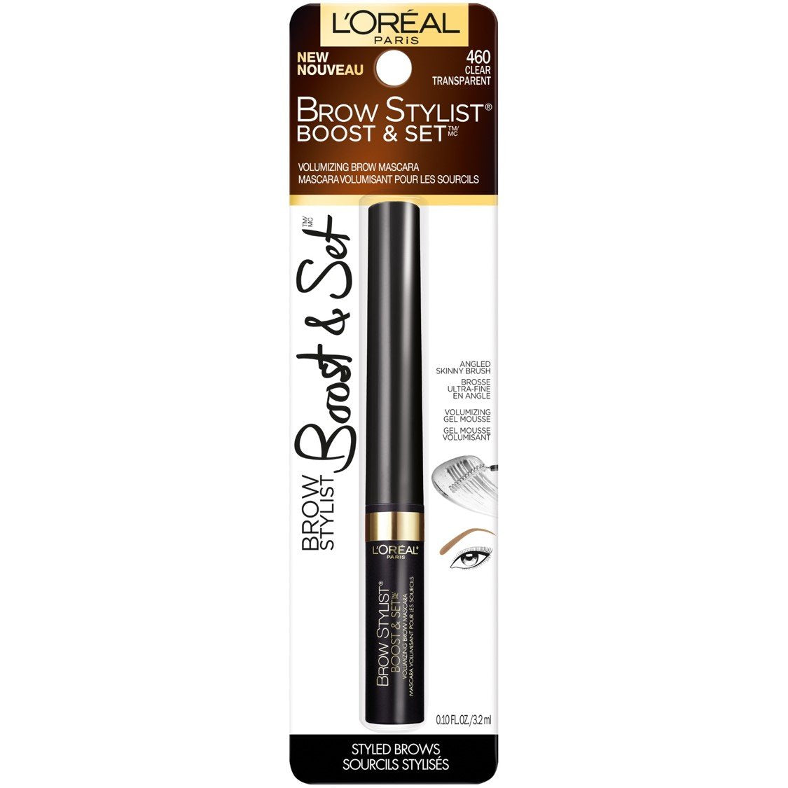 L'Oreal Paris Cosmetics Brow Stylist Boost & Set Brow Mascara,