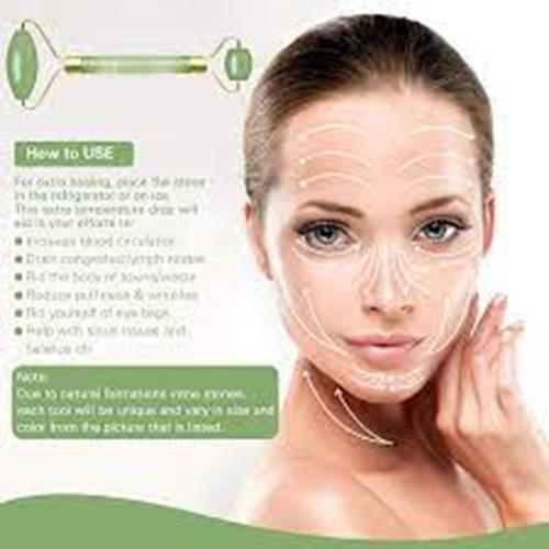 Wonder Jade Facial Roller Skincare Smooths And Tones Your Skin For Healthy Glow,