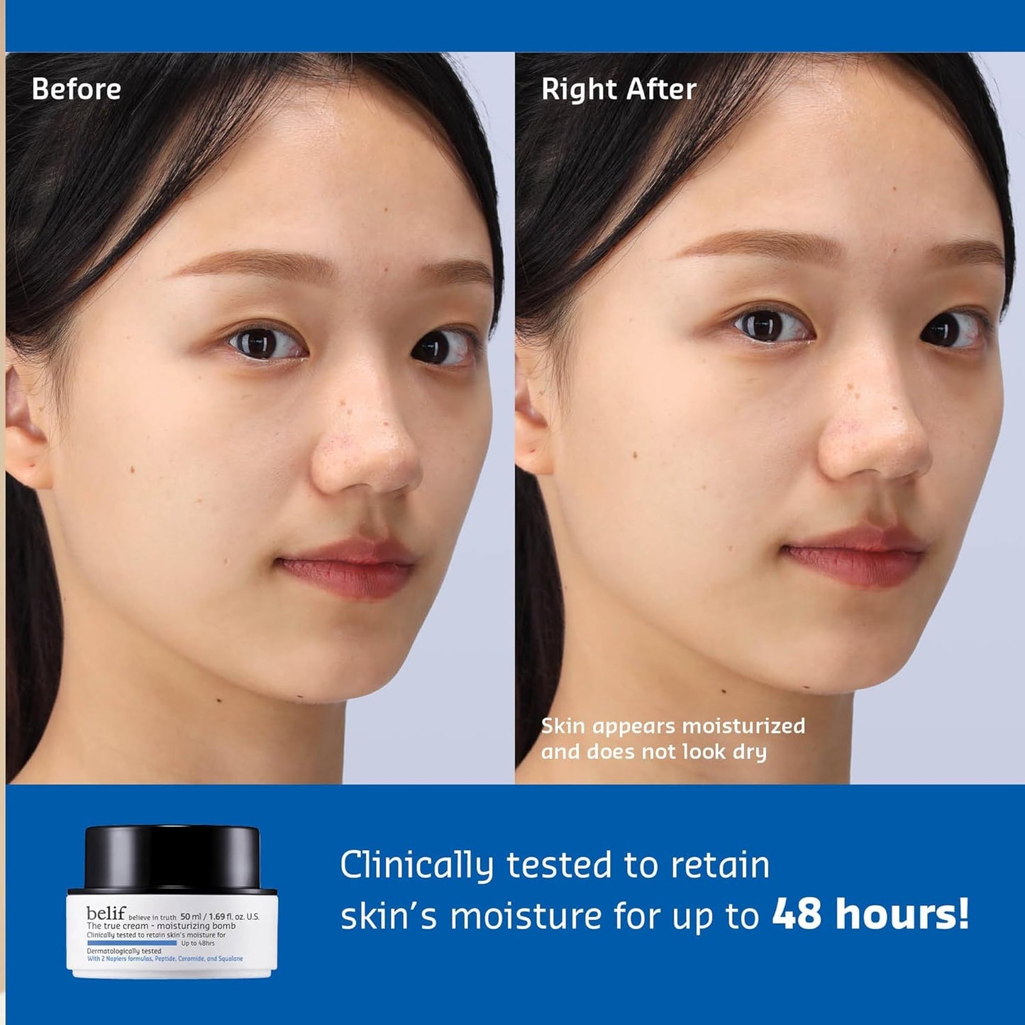 belif The True Cream Moisturizing Bomb 50ml, 48hrs of Moisture & Hydration,