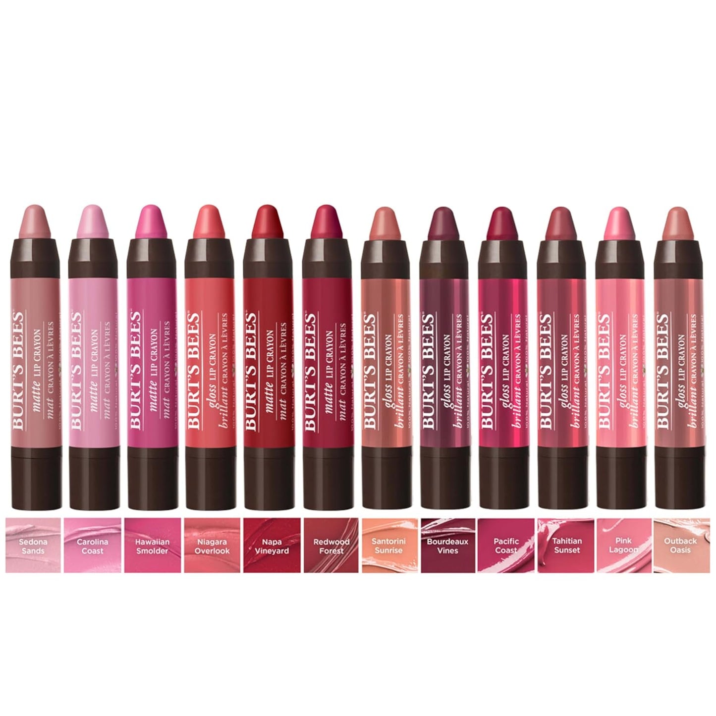 Burt's Bees 100% Natural Moisturizing Matte Lip Crayon,