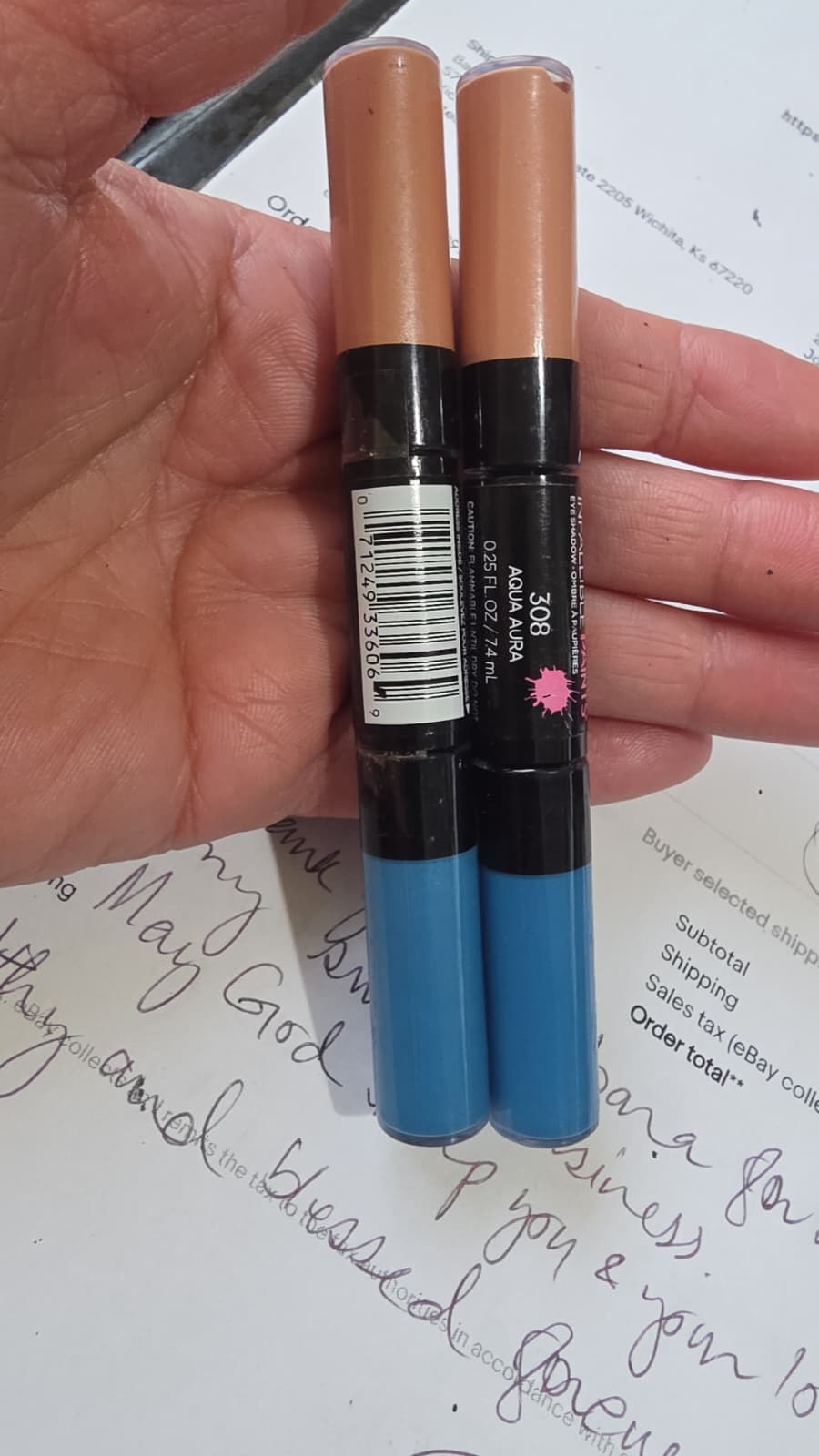 2X L'Oreal Paris Infallible Paints Eye Shadow, Aqua Aura #308