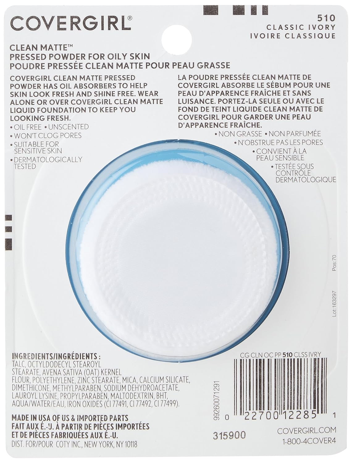 COVERGIRL Clean Matte Pressed Powder,