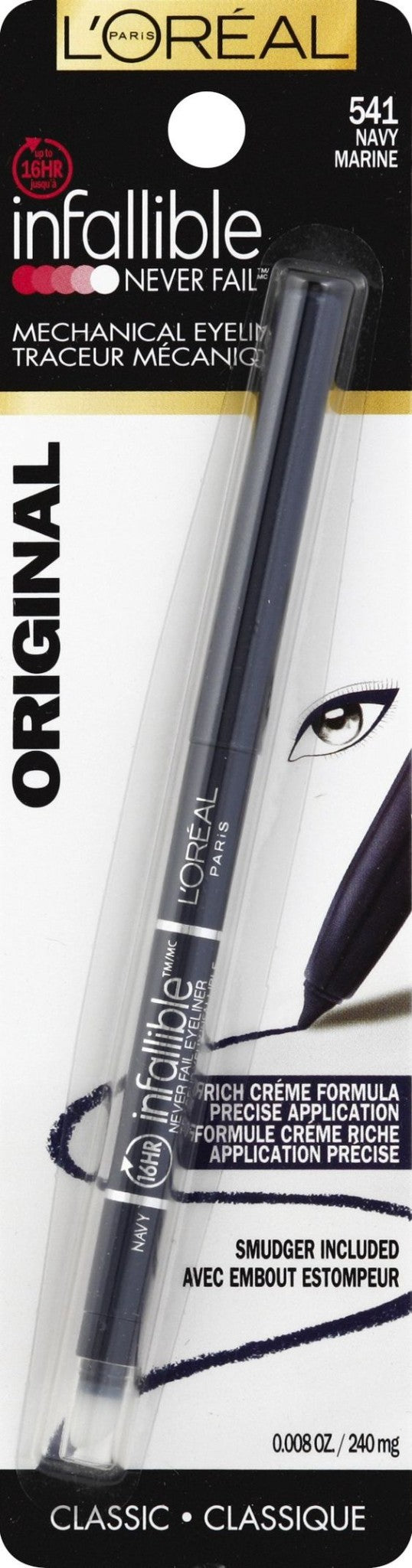 L'Oreal Paris Infallible Original Mechanical Eyeliner 16HR Never-Fail Eyeliner,
