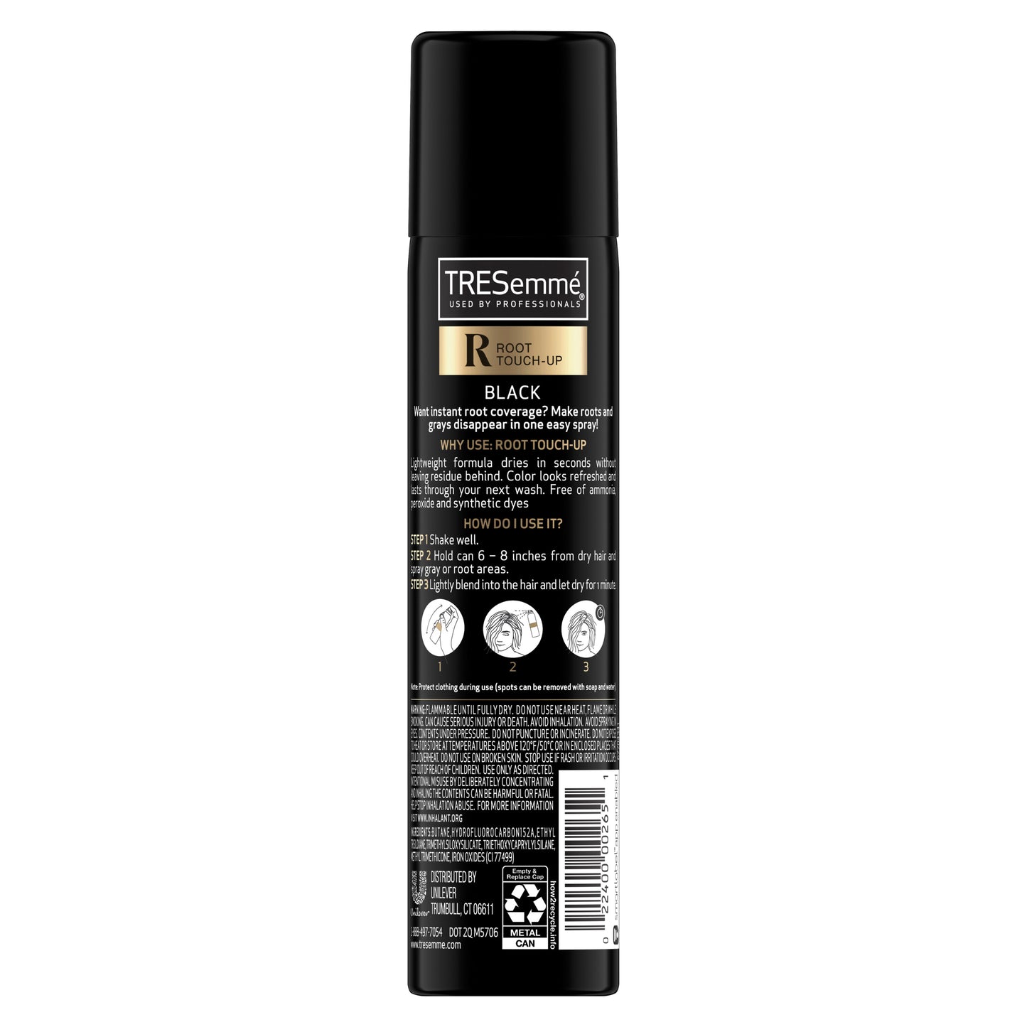 Tresemme Root Touch-Up, Temporary Color Hairspray, 2.5 oz