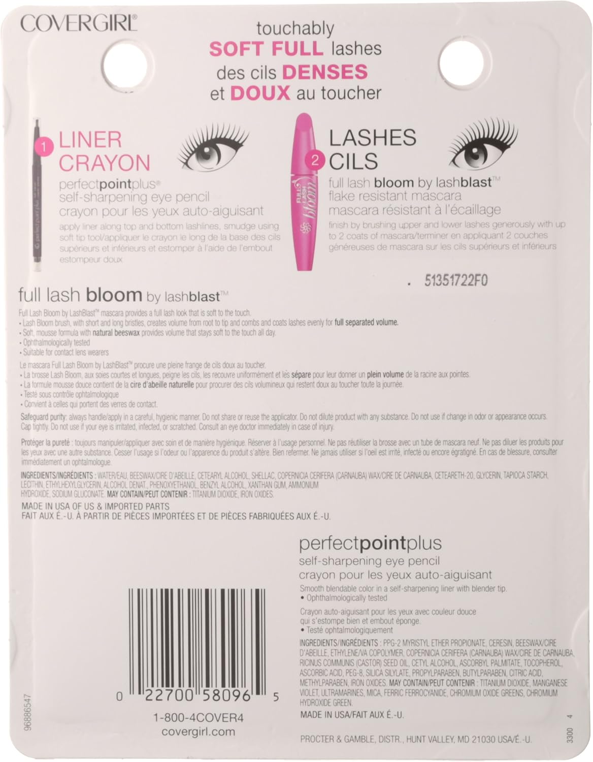 COVERGIRL Full Lash Bloom Mascara + Perfect Point Plus Eyeliner Value Pack,