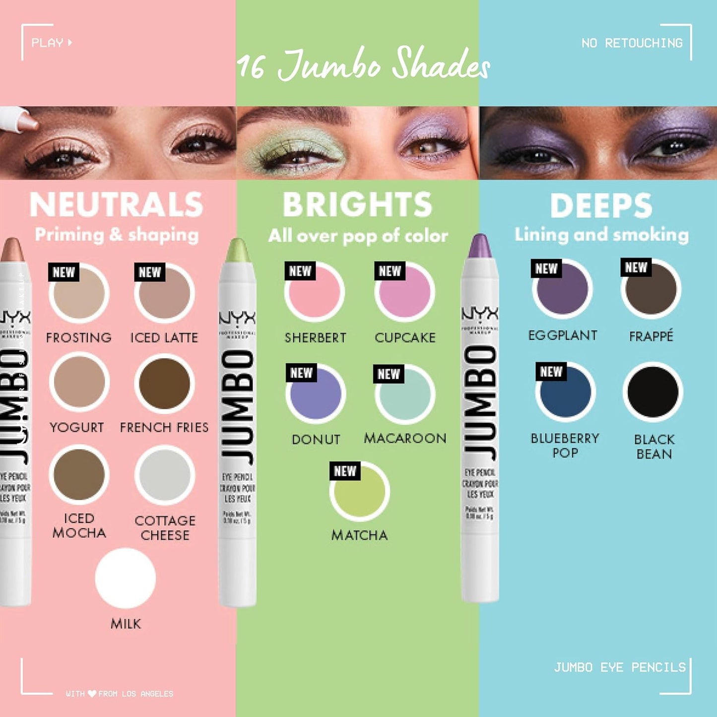 NYX PROFESSIONAL MAKEUP Jumbo Eye Shadow Pencil,