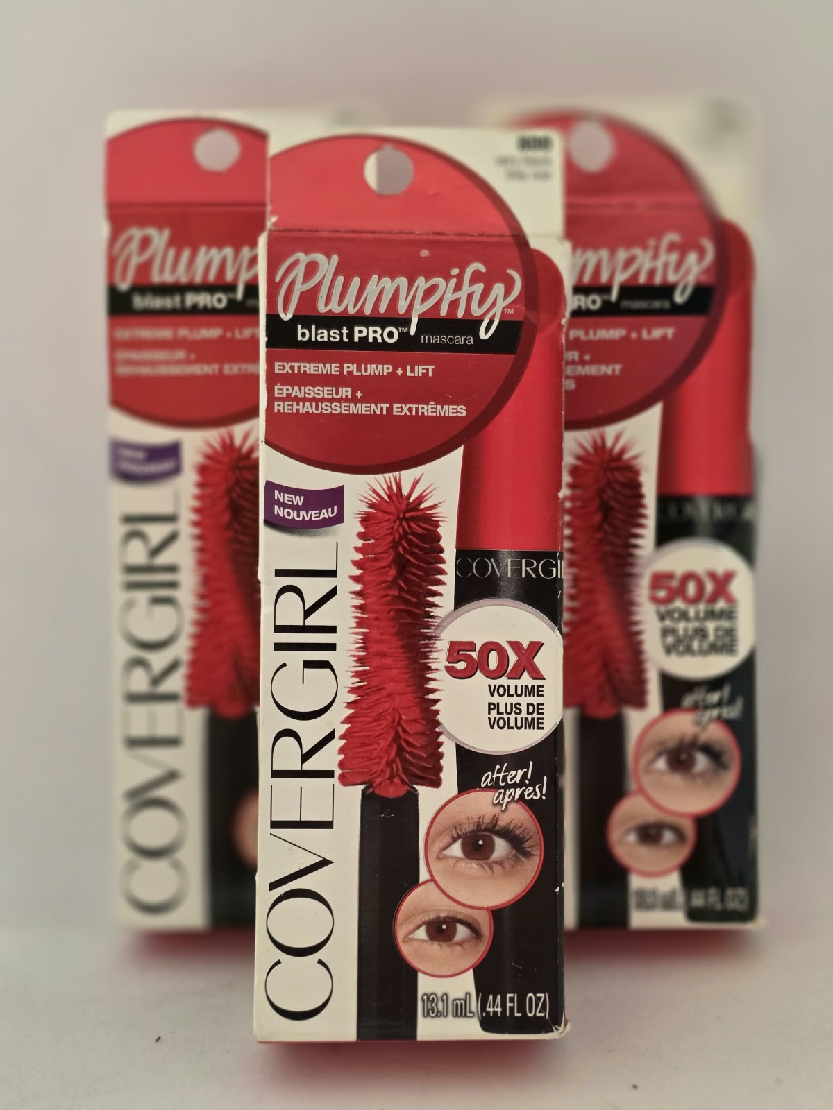 3X COVERGIRL Plumpify blastPRO Mascara Extreme Plump + Lift, 800 Very Black