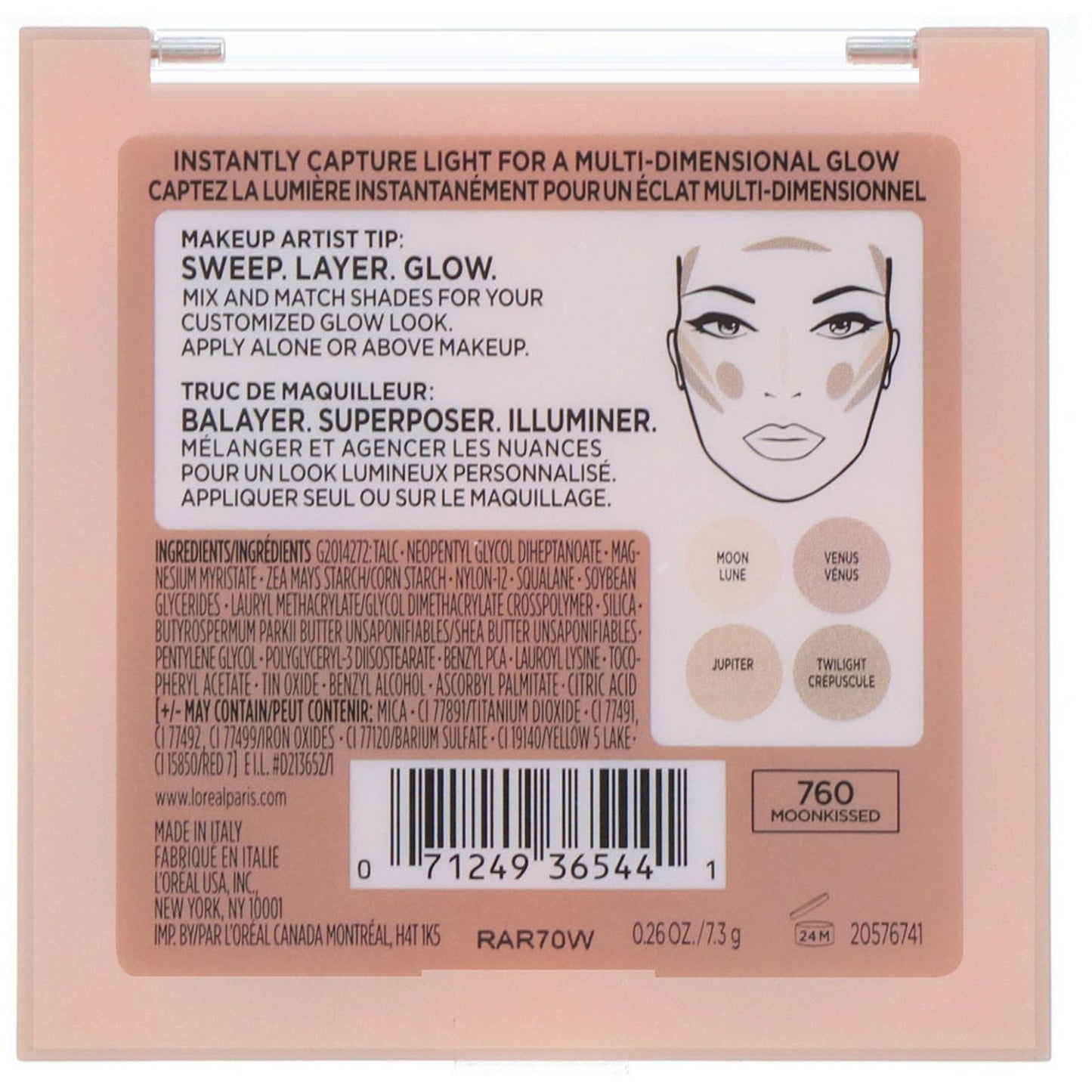 L'Oreal Paris True Match Lumi Glow Nude Highlighter Palette,