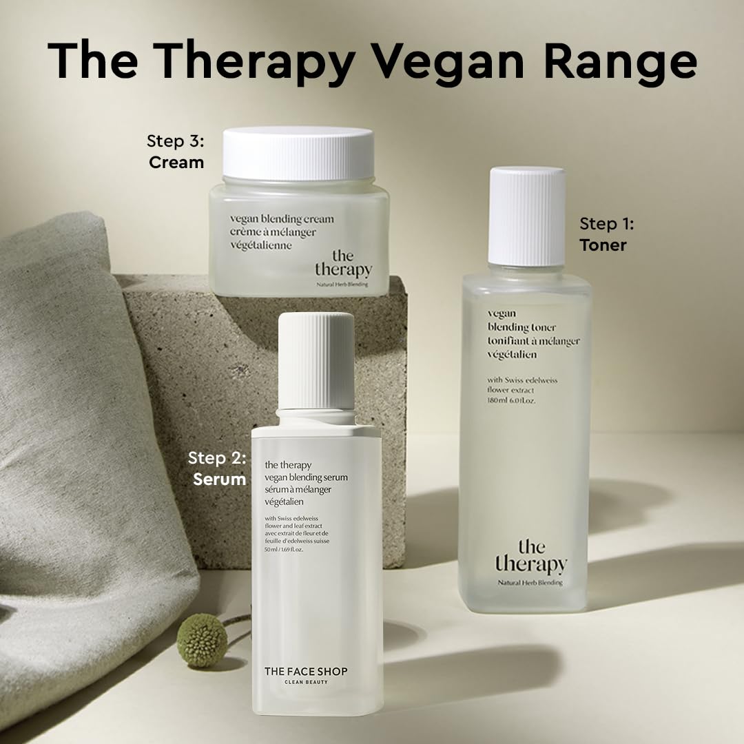 Vegan Blending Cream Face Moisturizer - Soothing, Anti-Aging, Anti-Wrinkle,