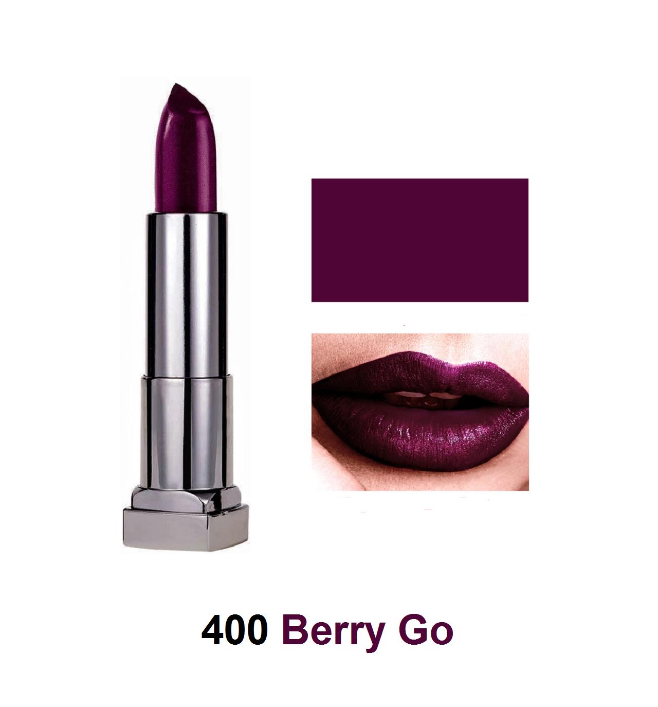 Maybelline NEW YORK Color Sensational Lipstick, 400 Berry Go - 450 Romantic Rose