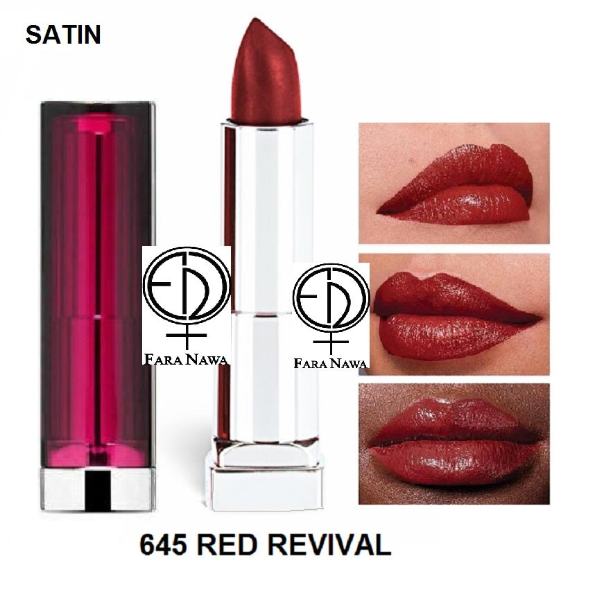 Maybelline Color Sensational Lipstick, 625 Are You Red-Dy to 645 Red Revival