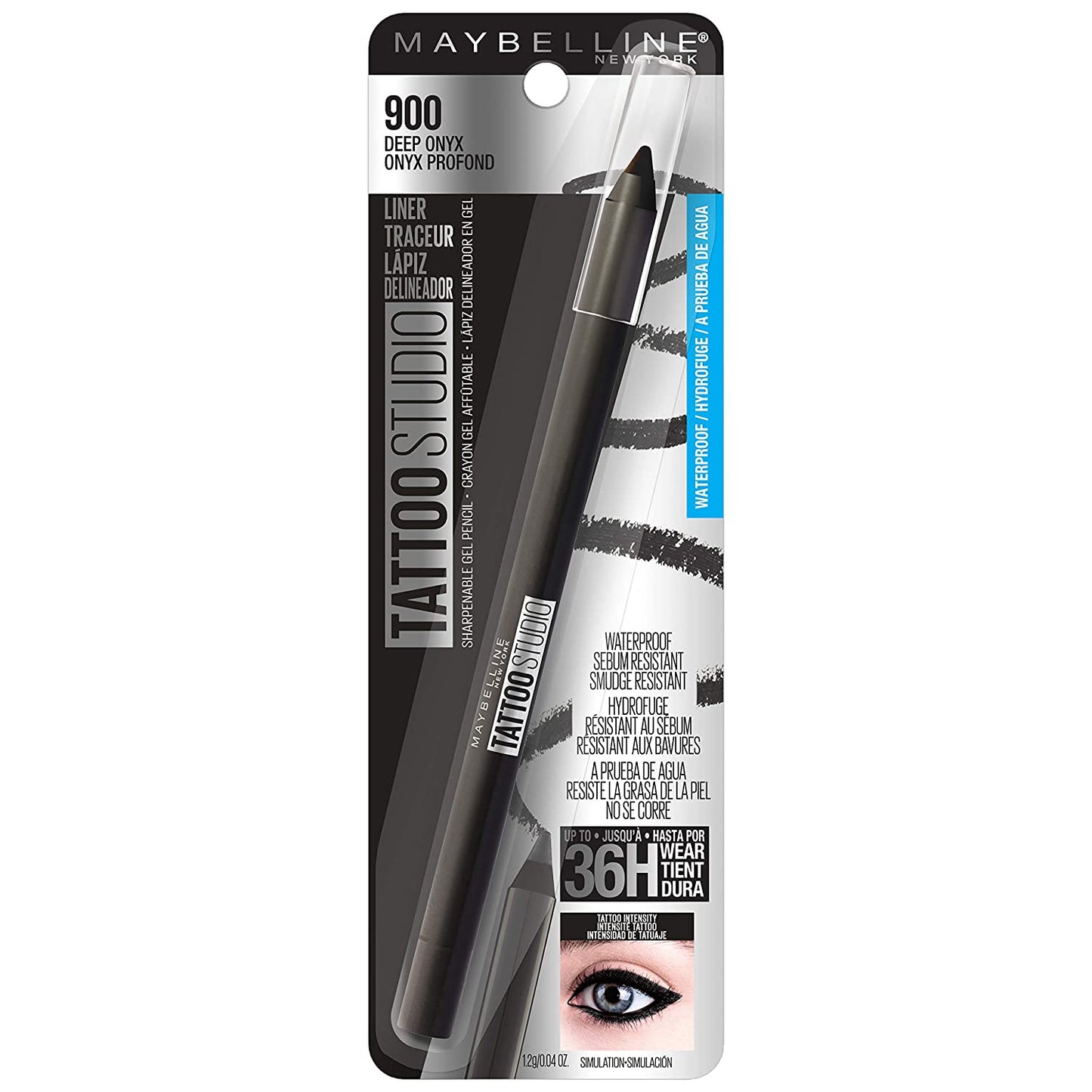 Maybelline Tattoo Studio Waterproof Long Wearing Eyeliner Pencil,