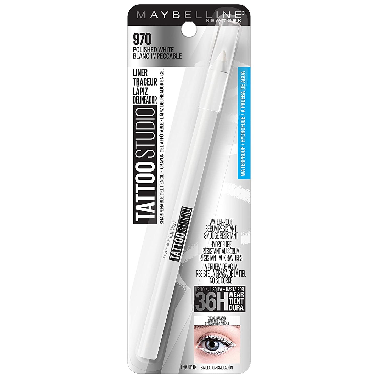 Maybelline Tattoo Studio Waterproof Long Wearing Eyeliner Pencil,