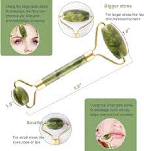 Wonder Jade Facial Roller Skincare Smooths And Tones Your Skin For Healthy Glow,