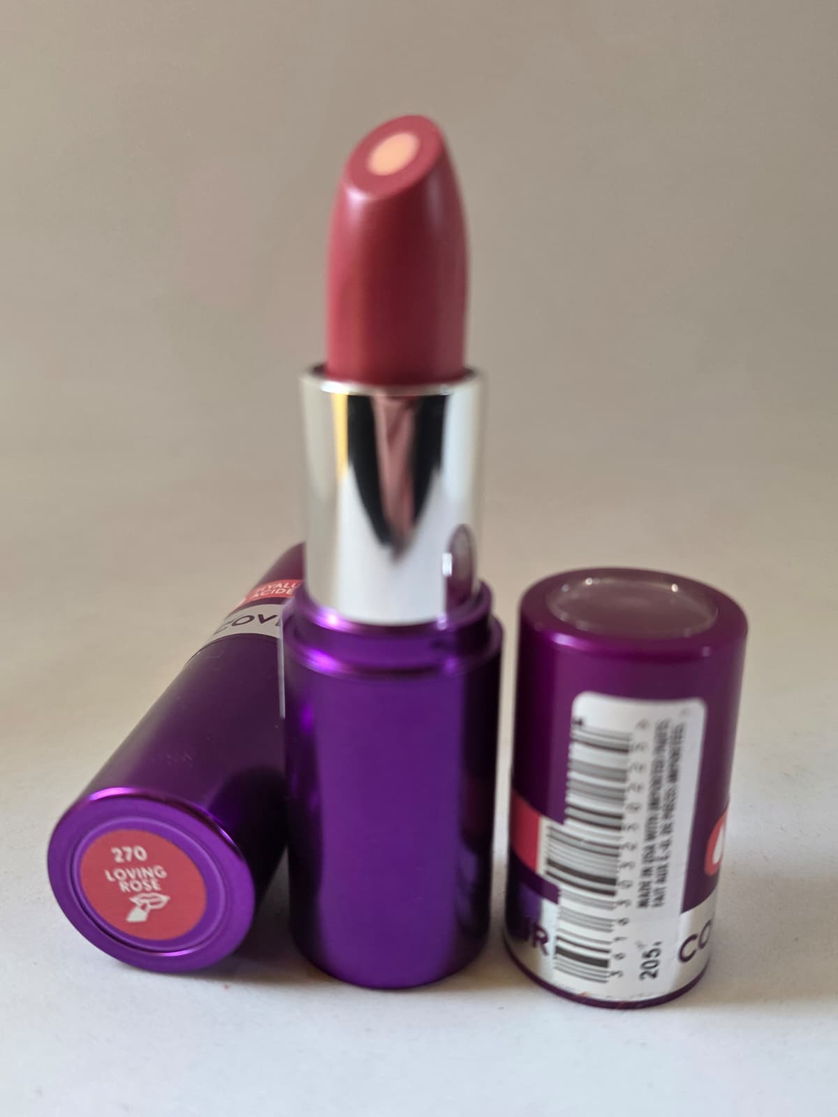 2X COVERGIRL Simply Ageless Moisture Renew Core Lipstick, 270 Loving Rose