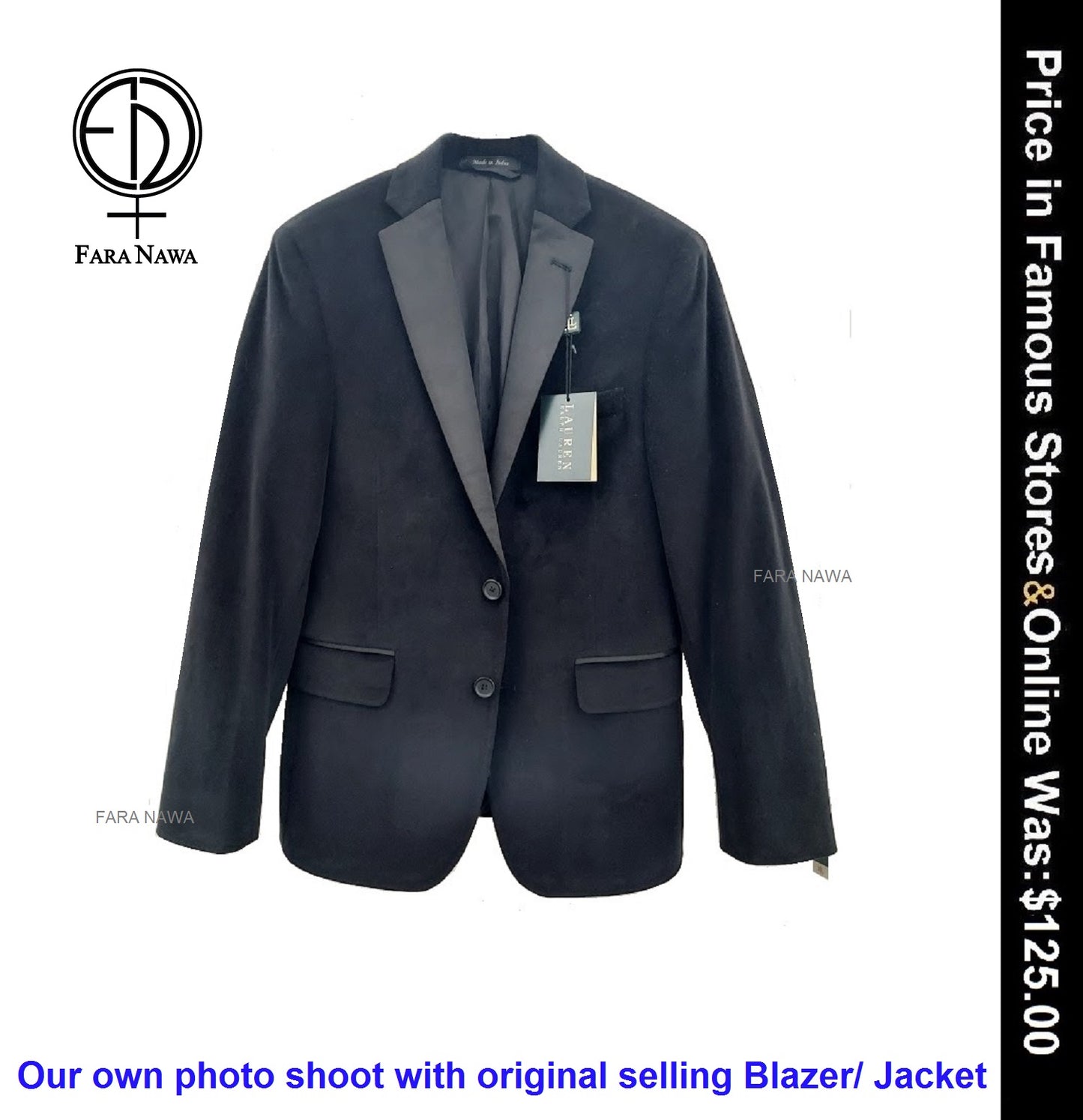 Lauren Ralph Lauren Boys Formal Solid Velvet Blazer/Tuxedo Jacket. 12R