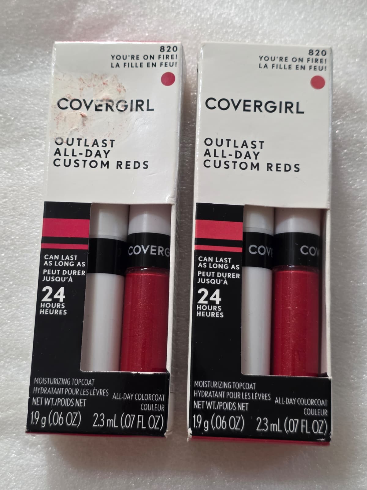 2X COVERGIRL Outlast All-Day Custom Reds Lip Color, 820 You're On Fire