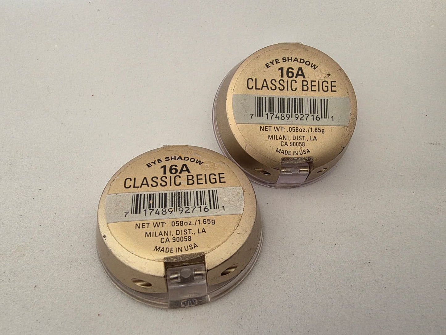 2X Milani Eye Shadow, 16A Classic Beige