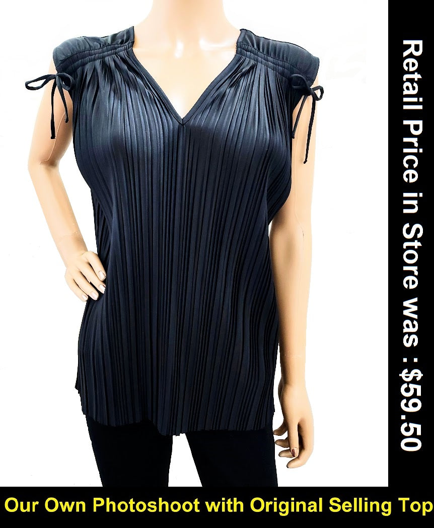 Alfani Womens Pleated Ruched Top, Sizes S & L