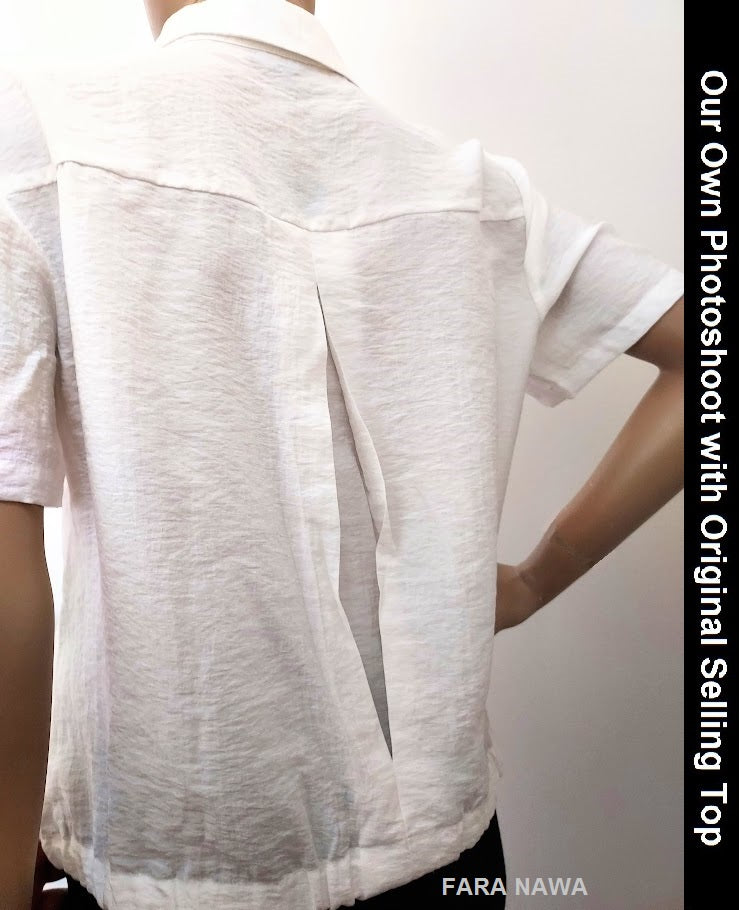 Alfani Womens Drawstring-Hem Shirt,