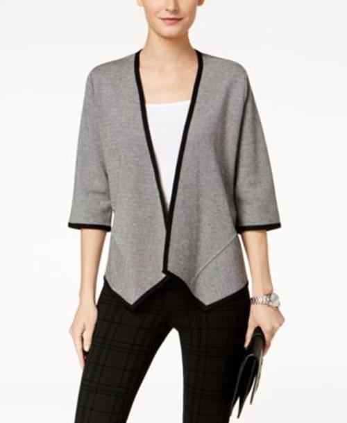 Alfani Drape Front Cardigan Sweater, Size X Large