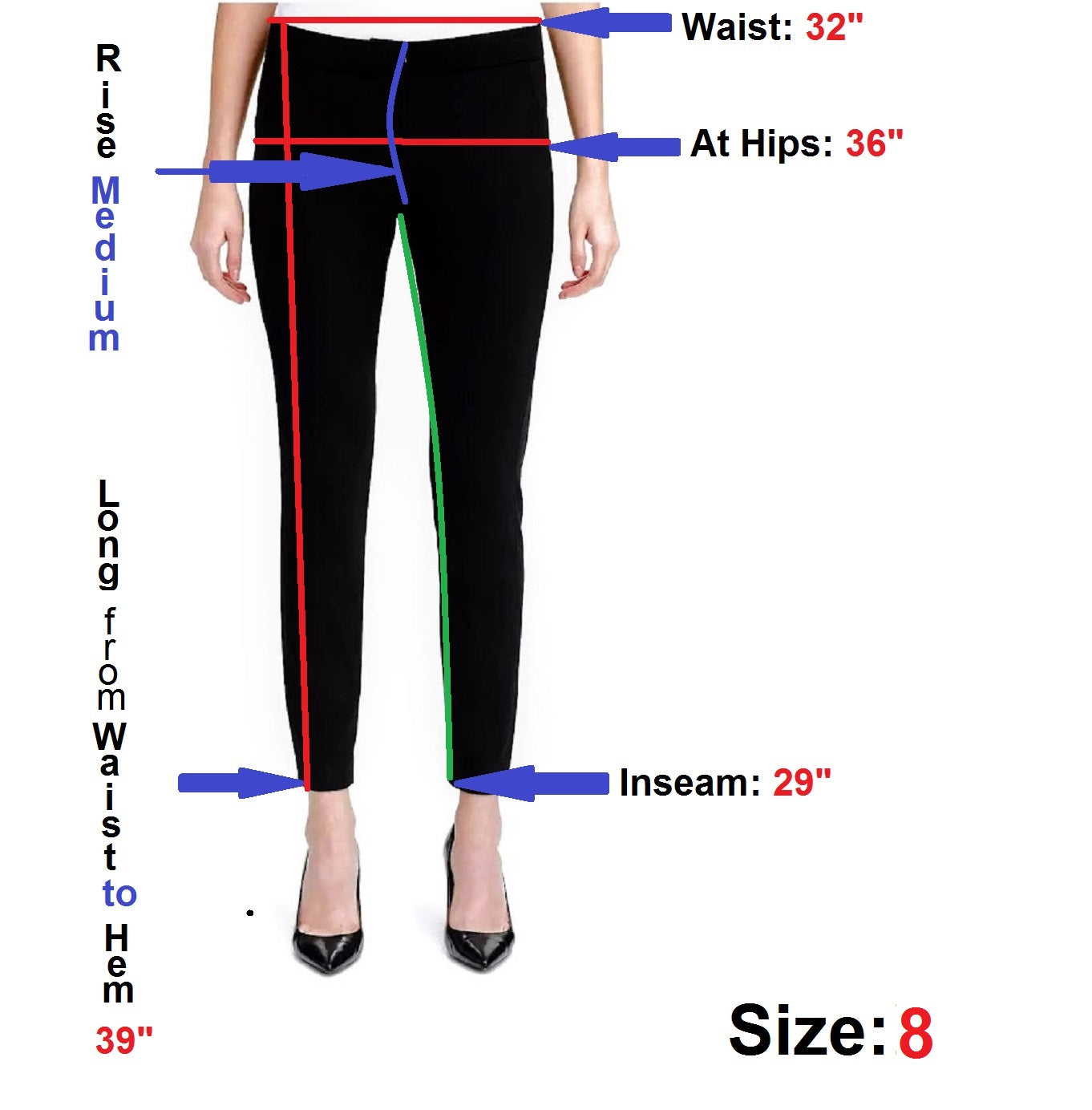 Calvin Klein contrast-waist skinny pants, Size 8