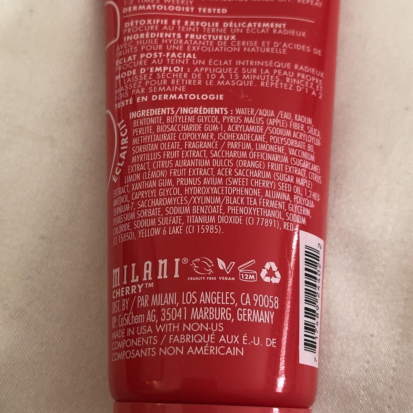 Milani Skin Fresh Cherry Exfoliating Brightening Mask, 2.0 oz