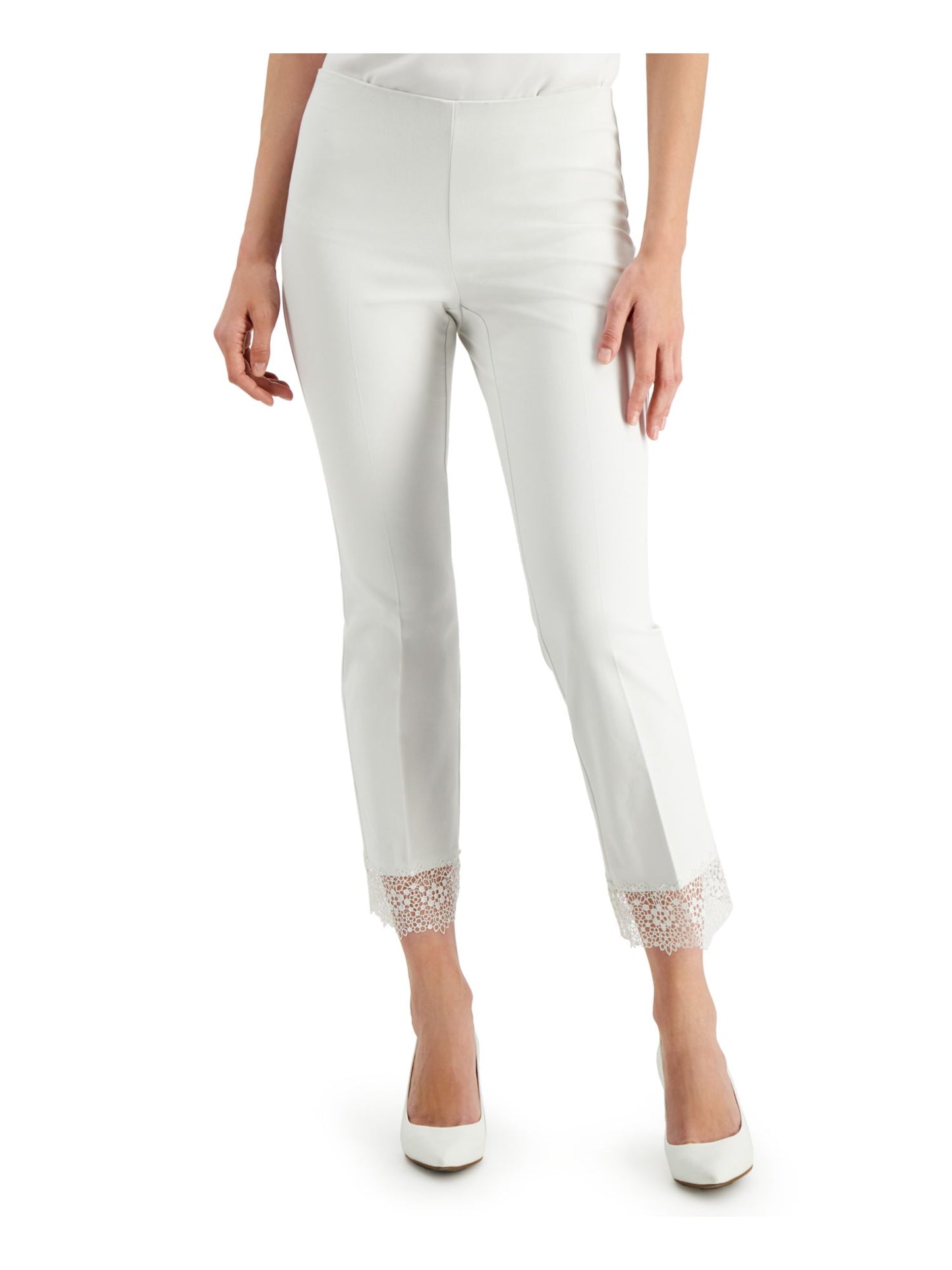 Alfani Women's Lace-Hem Ankle Pants,
